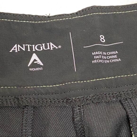 Antigua black with green trim golf shorts size 8 - Picture 11 of 14
